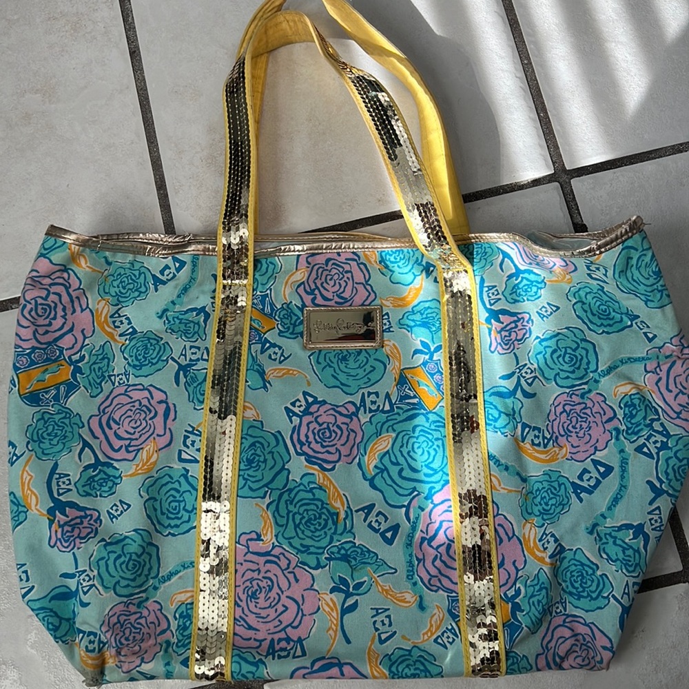 Alpha Xi Delta AXID Lilly Pulitzer Tote